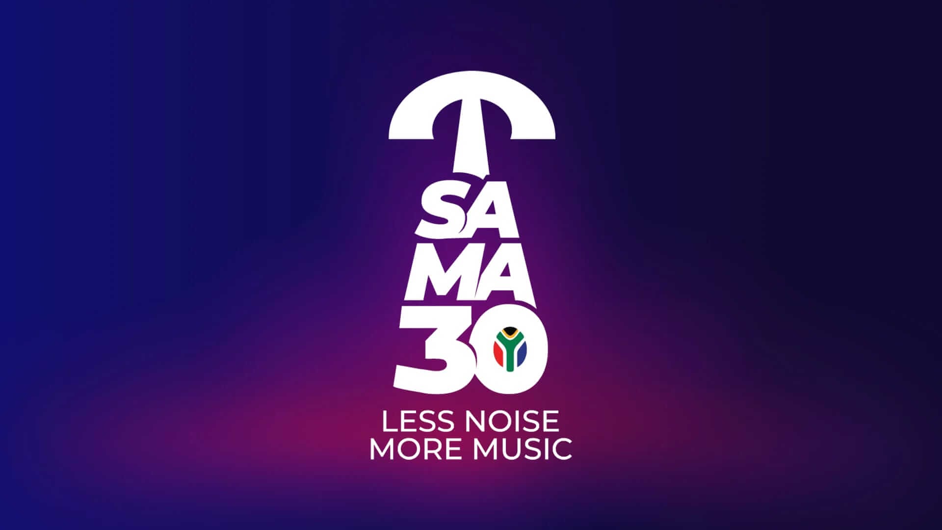 A logo for SAMA 30 forms the shape of a microphone with 
