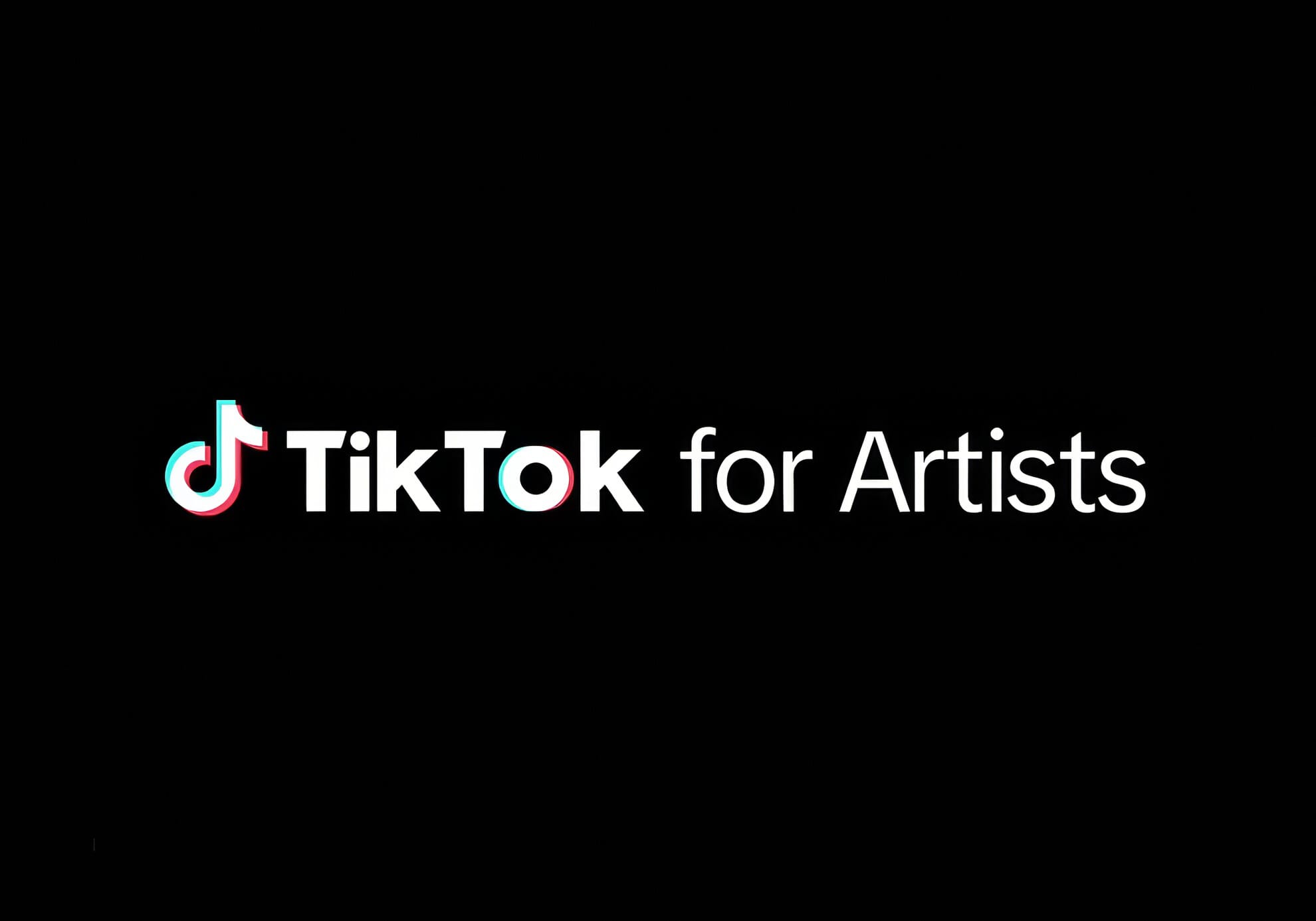 Black background with the TikTok logo and 